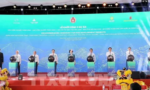 Phú Thọ khởi công tổ hợp 5 dự án với tổng vốn đầu tư hơn 7.200 tỷ đồng